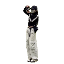 Stand collar short sports coat for women 2024 spring and autumn new fashion baseball uniform top with overalls