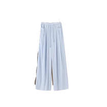 White Lazy Yamamoto Pants Womens Summer Thin Ice Silk Cotton Sunscreen Casual Pants High Waist Drape Loose Wide Leg Pants
