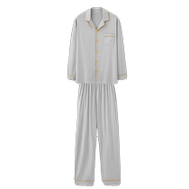 Mens pajamas set 2024 spring autumn and summer new modal long-sleeved cardigan home wear large size can be worn outside