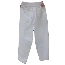 White harem pants for women summer new pear-shaped body slimming casual pants high-waisted elastic waist eight-point carrot pants