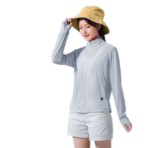 Ice silk cool gray hoodless stand-collar sun protection clothing for women summer new anti-UV professional sun protection clothing upf50