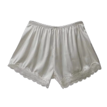 White leggings for women summer thin outer wear ice silk shorts pajamas loose lace anti-exposure safety pants