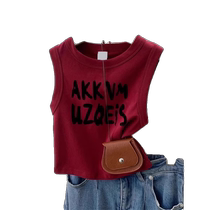 American short camisole for women summer outer wear racer vest sleeveless inner top for hot girls with overalls