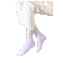 10 pairs of mid-calf socks for women pure cotton socks for spring autumn and summer thin solid color sweat-absorbent deodorant mid-calf boneless socks