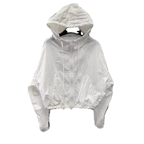White short hooded sun protection jacket for women in summer new style fashionable loose slimming sun protection jacket