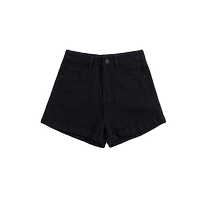Black denim shorts for women summer thin large size fat mm high waist pear-shaped body elastic slimming a-line hot pants