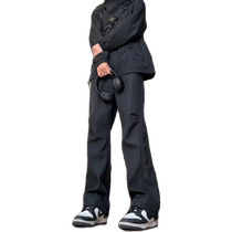 Micro-flared overalls for women in spring and autumn new Northeastern cold-resistant soft-shell American outdoor hiking pants waterproof and windproof assault pants