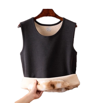 Warm vest for men autumn and winter thickened fleece wool bottoming shirt stomach protection waistcoat extra thick cotton vest top