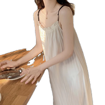 Pajamas for women summer 2024 new cotton simple suspender nightgown summer sexy pure desire gentle style home clothes