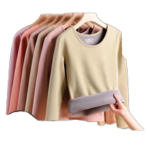 Thickened velvet thermal underwear for women in winter extra thick all-in-one velvet autumn coat and long trousers set Northeastern lamb velvet thermal underwear