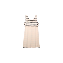 Womens Summer Thin Cotton Sleeveless Striped Pajamas with Padded Vest Nightgown No Bra Bra Anti-Bump Home Clothes