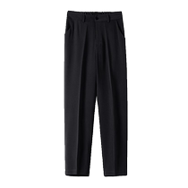 Black suit trousers for women summer new commuter trousers drape straight pants high waist slim casual casual nine-point cigarette pants