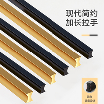 Closet Accessories Beauty Cabinet Door Handle Light Lavish Black Modern Minimalist Cabinet Drawers Cabinet Wardrobe Handle Aluminum Alloy Lengthened