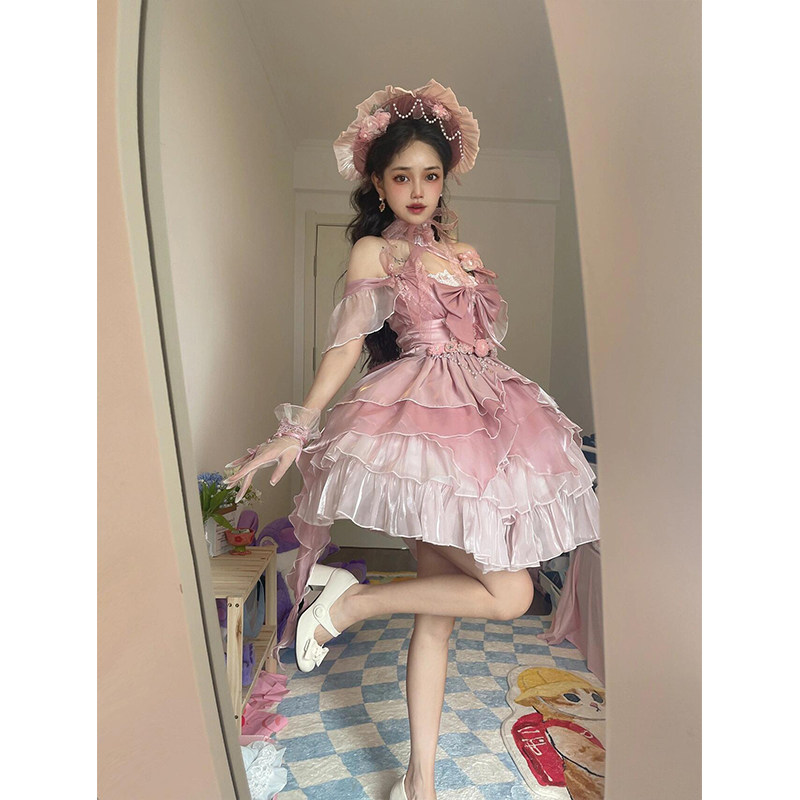 粉色花嫁lolita连衣裙,让公主梦在每个场合绽放_lolita洛丽塔连衣裙_淘宝游戏网