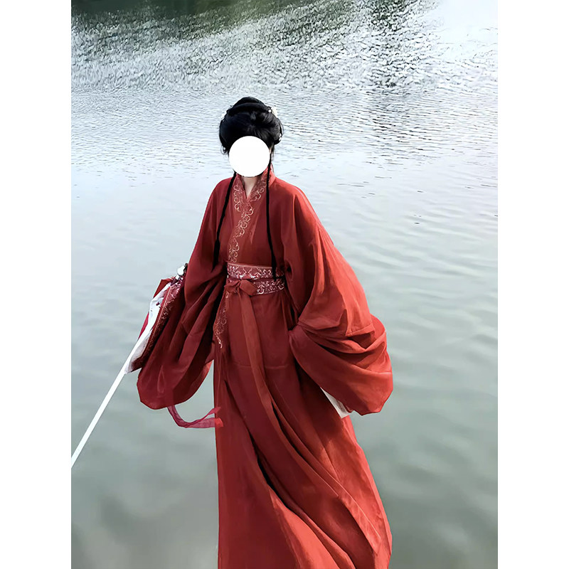 穿越时空的美：🔥战国复原袍大放量拖尾直裾袍 -汉服连衣裙-淘宝好物网