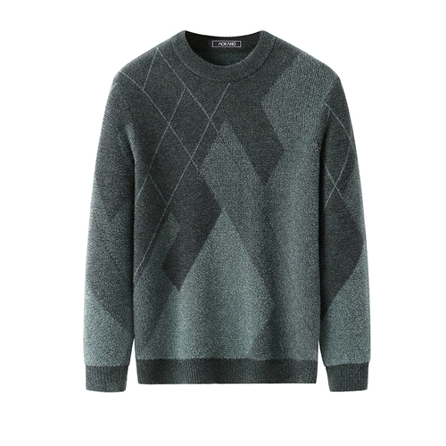 Демисезонный бархатный удерживающий тепло приятный телу трикотажный свитер, увеличенная толщина, круглый воротник