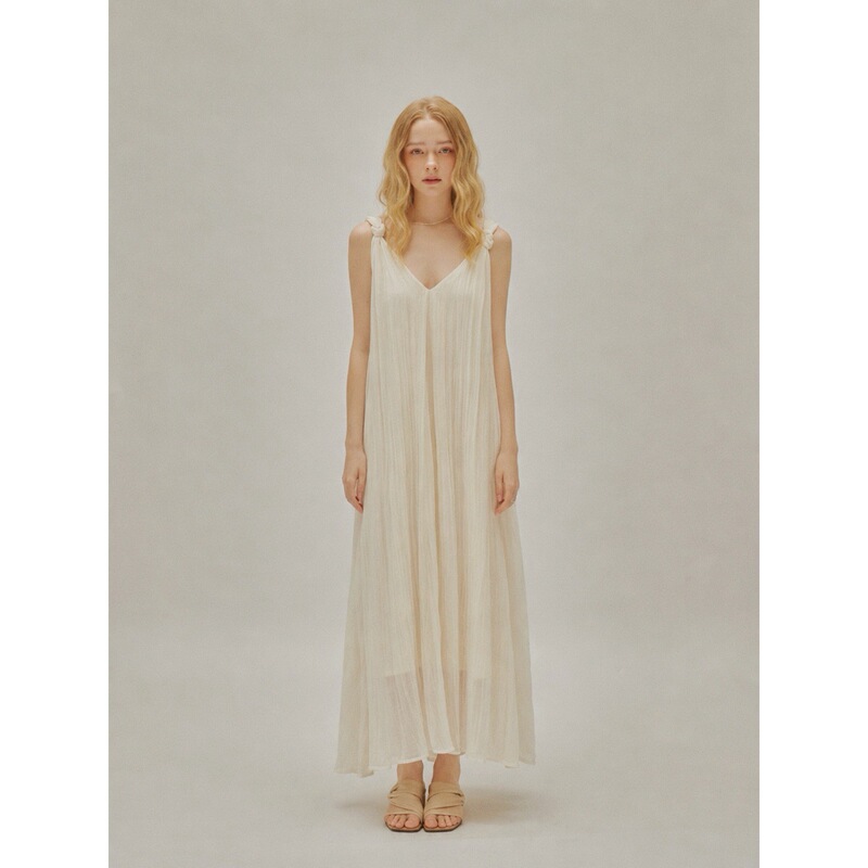 Margemeng Light Luxury High-End Style Suspender Mesh Dress Women's 2026 Summer New Textured Long Dress