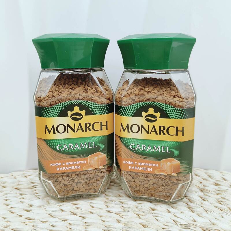 Russian Imported Monarch Imperial Caramel Flavored Freeze-Dried Instant Black Coffee 95g Bottled with Rich Aroma Russian Imported Monarch Imperial Caramel Flavored Freeze-Dried Instant Black Coffee 95g Bottled with Rich Aroma