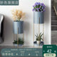 Nordic living room flower stand wrought iron flower shelf simple green radish floor-to-ceiling light luxury multi-layer shelf indoor flower pot stand