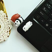  South Korea naked sleeping stacked bear U disk 128G high-speed waterproof personality mobile phone computer dual-use cartoon bear car USB drive