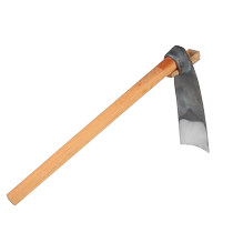 Forged small hoe old-fashioned small digging hoe bamboo shoot digging gardening flower hoe household vegetable growing and weeding tool agricultural flat hoe manufacturer