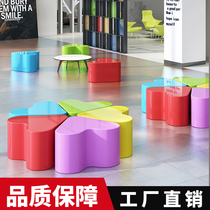  FRP seat Shopping mall rest area waiting lounge chair Kindergarten school childrens creative cartoon love stool