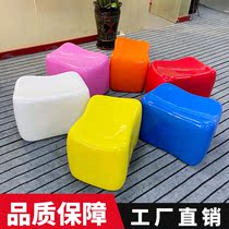  FRP leisure chair Public rest area Shopping mall seat Kindergarten childrens cartoon play area square stool