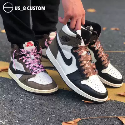 Adapted aj1 Barb pink grimace White aj6 army green ts low-help AF1 Air Force One 1970s Black Mocha shoelaces