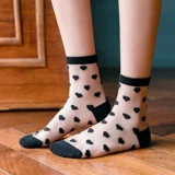 Тонкий белый кварц, стеклянные прозрачные колготки, гольфы, популярно в интернете, средней длины