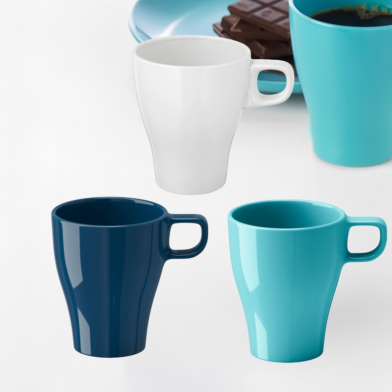 Ikea Fagrick Large Coffee Cup Water Cup Ceramic Cup High Temperature Resistant Simple Mug Dainola