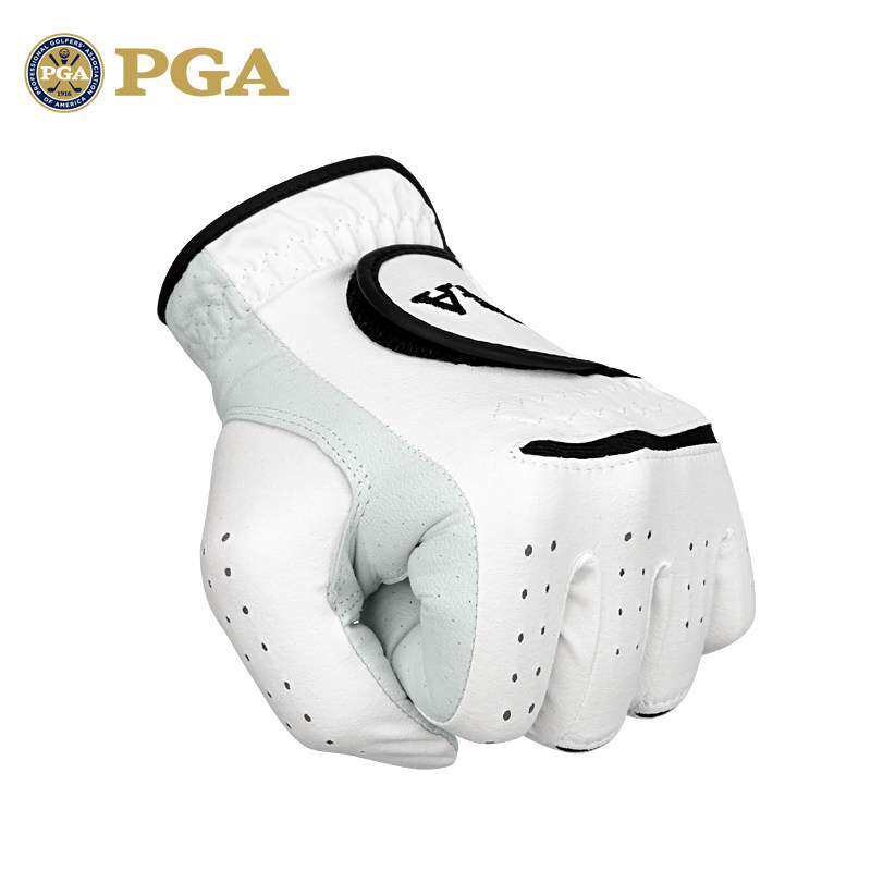 美国PGA 高尔夫手套男士 高尔夫球手套真皮手套小羊皮+超纤皮 4
