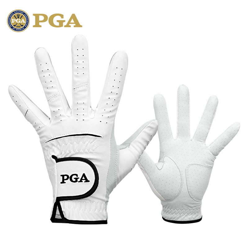 美国PGA 高尔夫手套男士 高尔夫球手套真皮手套小羊皮+超纤皮 3