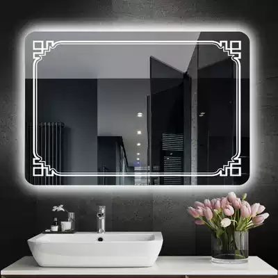 New Chinese smart bathroom mirror with light anti-fog bathroom mirror touch screen LED mirror toilet dressing room mirror