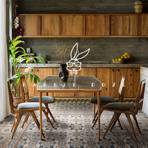 American Retro Small Flower Brick Destitute Wind Restaurant Toilet Balcony Bathroom Background Wall Floor Tiles Restaurant 198 * 198