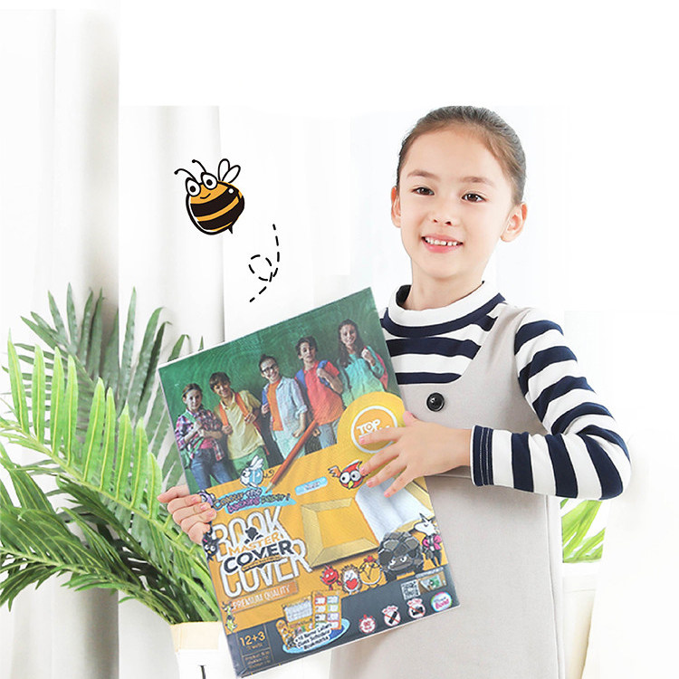 Mai thinks environmental protection book cover book cover self-adhesive book film Primary School students complete transparent waterproof first grade 16KA4 Frosted third grade self-sticking junior first textbook General package book paper Huanggang horizontal version