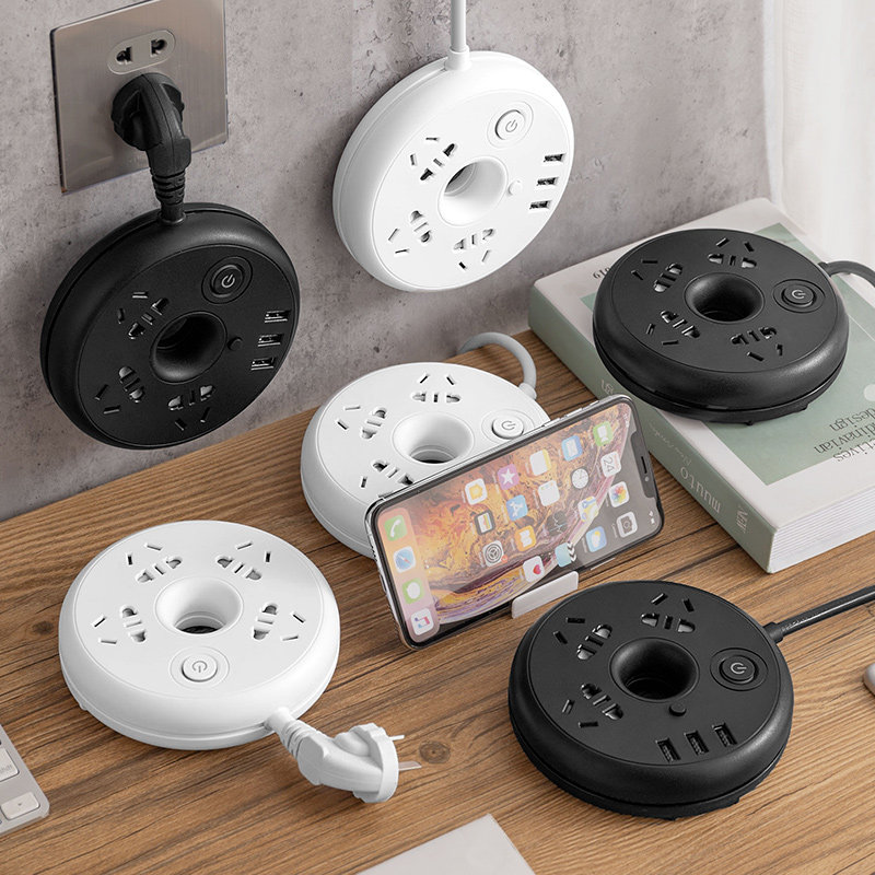 Multifunctional household usb panel with line power socket porous plug-in row extension cord converter wiring board row plug