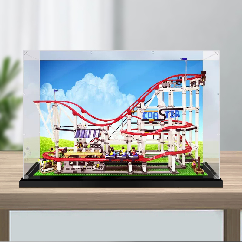 Suitable for Lego 10261 Large Roller Coaster Acrylic Transparent Display Box, Building Block Dust-Proof Box, Figure Storage Box Suitable for Lego 10261 Large Roller Coaster Acrylic Transparent Display Box, Building Block Dust-Proof Box, Figure Storage Box