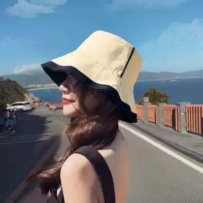 CZ original anti-UV double-sided fisherman's hat Korean version of sunscreen hat Joker Sun Hat sun hat Net red female