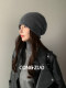 High-definition 100% wool pile hat for women winter new warm wool knitted cold hat with face-shaped small Baotou hat