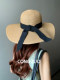 From Zuo big brim straw hat women's summer new bow sun protection sunshade fisherman hat high-definition holiday beach hat