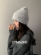 High-density knitted hat for women in winter woolen warm ear protection hat showing face small wool cold hat exquisite thickened toe cap