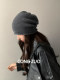 High-definition 100% wool pile hat for women winter new warm wool knitted cold hat with face-shaped small Baotou hat