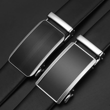 男士真皮包边二层牛皮自动扣皮带