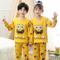 Children Thermal Underwear Suit Gushed Boy Cartoon Autumn Clothes Thicken Girls Autumn Pants Winter Pyjamas