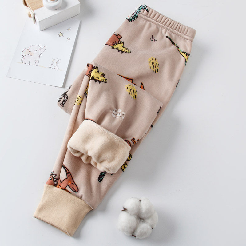 Children plus velvet padded warm pants boys one velvet sanitary pants girls underwear autumn and winter children cotton wool pants