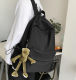 Japanese Style Backpack for Men, Solid Color Couple Backpack for Women, Large Capacity School Bag for Female High School Students and College Students, Trendy Harajuku Style