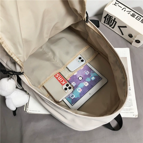 Вместительный и большой мужской ноутбук, японская сумка через плечо для отдыха, школьный рюкзак для школьников, простой и элегантный дизайн, для средней школы, подходит для подростков