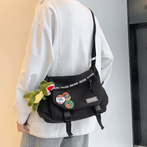 Tide, мужская сумка через плечо, вместительная и большая японская универсальная сумка на одно плечо для отдыха