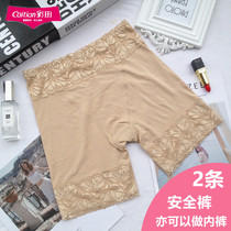 Caitian 30527 high-waist belly-control underwear safety pants anti-exposure womens lace three-quarter pants comfortable bottoming safety pants