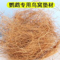 Coconut naturel Palm Brown Silk Bird Nest Mat Coconut Coconut Coconut Coconut Shell Mat Hay Hay Parrot Warm reproducteurs Mat